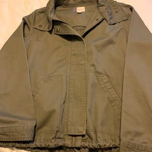 Roxy military green light weight jacket. Size L